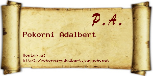 Pokorni Adalbert névjegykártya